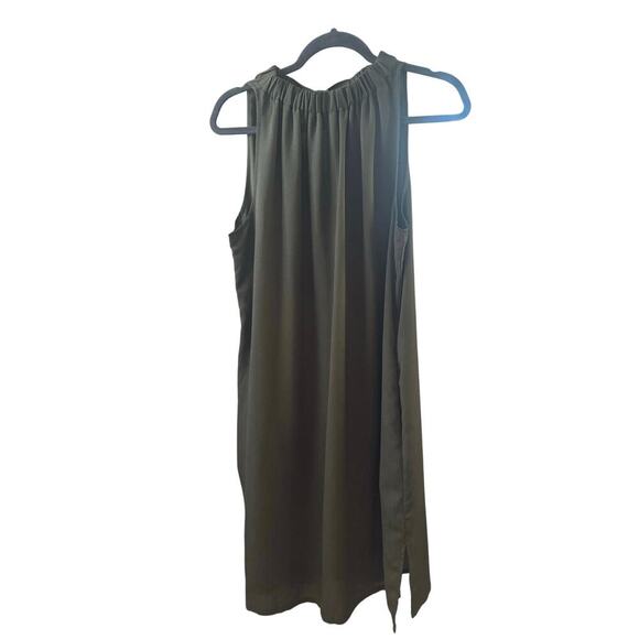 Prologue Sleeveless Shift Dress Olive Green Minimalist Midi – Women’s L - Picture 1 of 5